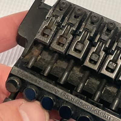 1990's Japan Ibanez RG Series Black Original Edge Floyd Rose Tremolo Bridge Vibrato image 16