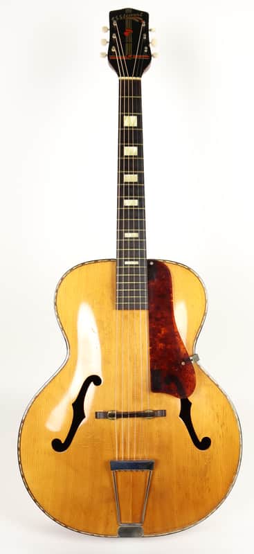 1940s S.S. Stewart 7004 Archtop Acoustic Guitar Natural w/ Gig Bag image 1