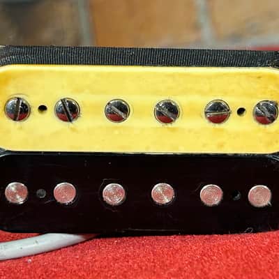 Unmarked Basic Stock 4 Conductor Humbucker Pair (Bridge & Neck) Ready to Install 1990s-2000’s - Black/White image 3