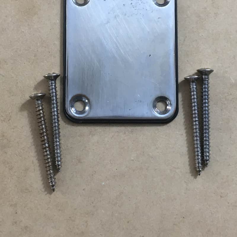 ? Luthier Parts 1959 reissue serial neck plate Relic chrome