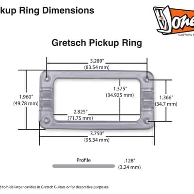 1 Official Gretsch Pickup Silver Mount Ring + Screws image 4