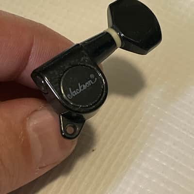 5 - 2000's Jackson Dinky Guitar Black Jin Ho Korea Tuners Tuning Pegs 6 In Line (Incomplete Set) image 6