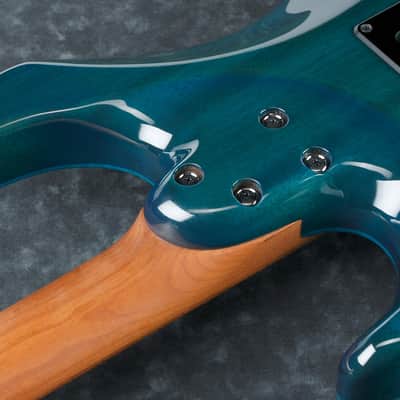 Ibanez Martin Miller Signature 6 String Electric Guitar w/Case - Transparent Aqua Blue (MM1TAB) image 10