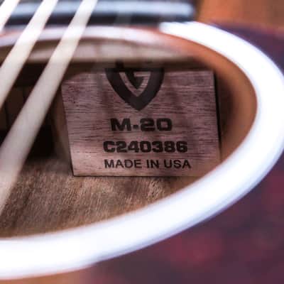 Guild M-20 Natural African Mahogany Guild USA Concert Acoustic Guitar w/Case image 10