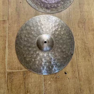 none Branded 14"hihat Cymbals B20 Bronze Raw Dark Dry image 7