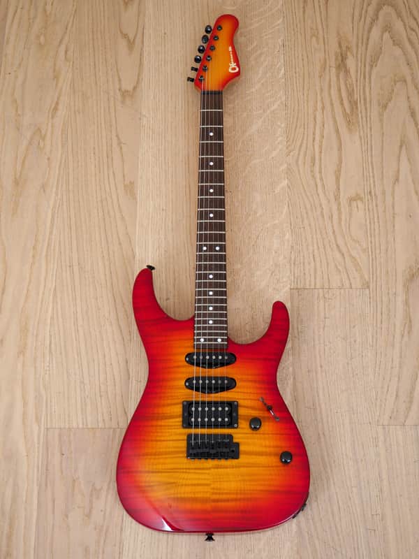 1990s Charvel San Dimas Series SD-37 Vintage Cherry Sunburst Flame