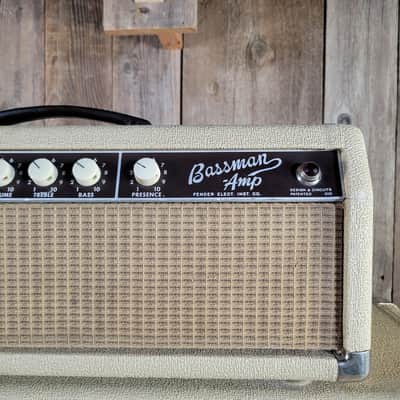 Fender Bassman 6G6-B Head & Cabinet 1962 2x12 Cabinet, Very Good - Blonde image 11