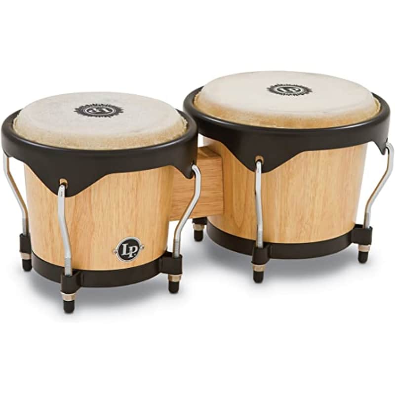 LP City Series 6 3/4" & 8" Bongos Oak Natural Black Hardware LP601NY-AW image 1