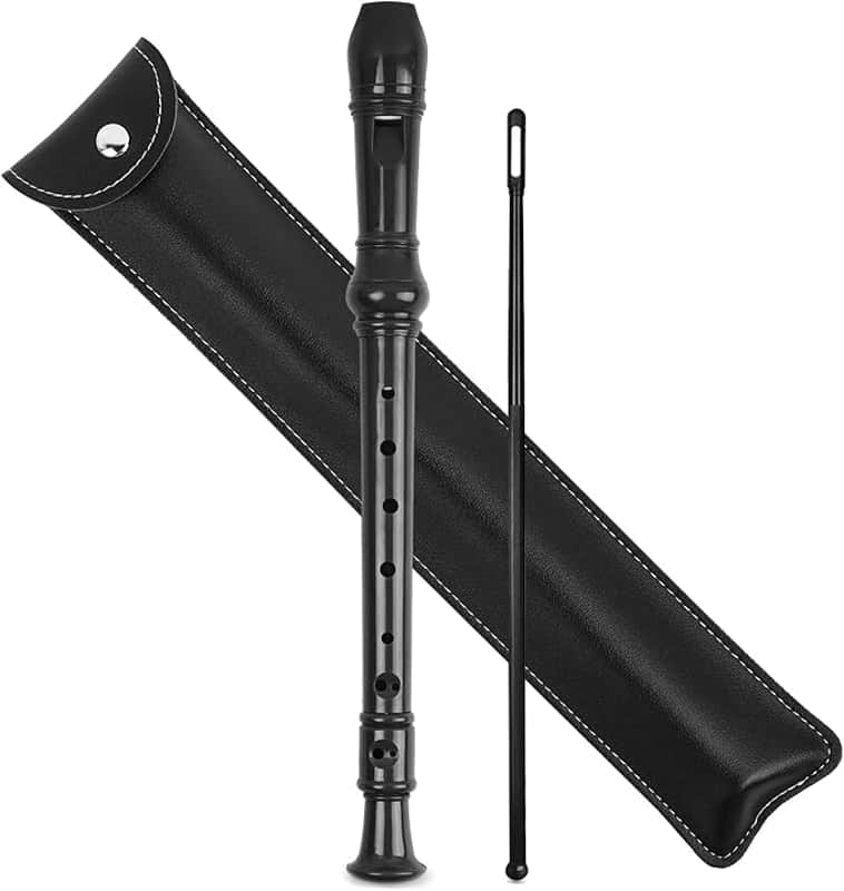 Recorder Instrument for Beginner Adults,8-Hole Soprano Descant Recorder Music Flute with with Cleaning Rod & Leather Case For Home Entertainment(2-Blue) image 1