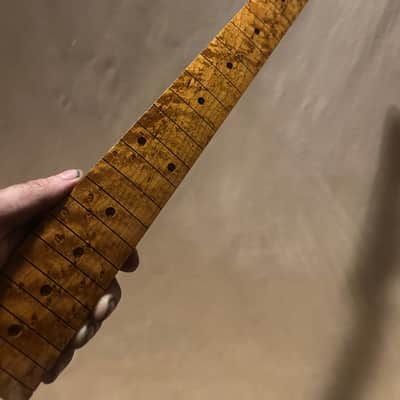 Super Rare Roasted Birdseye Strat Guitar Neck Fits Fender & Warmoth image 10