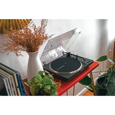 Audio-Technica AT-LP70X-BZ Fully Automatic Belt-Drive Turntable with Built-In Switchable Phono Preamp and Three-Piece Chassis (Black and Bronze) image 6