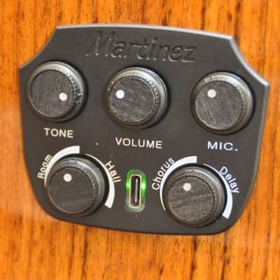 MARTINEZ MP14 OV Ovangkol / Classical Nylon Crossover / With Built-In Chorus & Reverb image 9