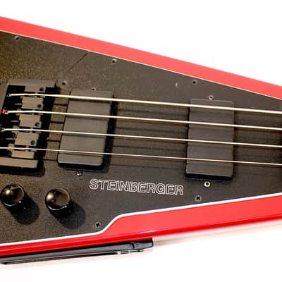 Steinberger XP-2A Headless Bass 1988 • Red • Active EMGs • Restored image 3