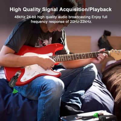 LEKATO WS-50 5.8GHz Wireless Guitar System + FOBELI Hard Case — NEW, Free Ship image 5
