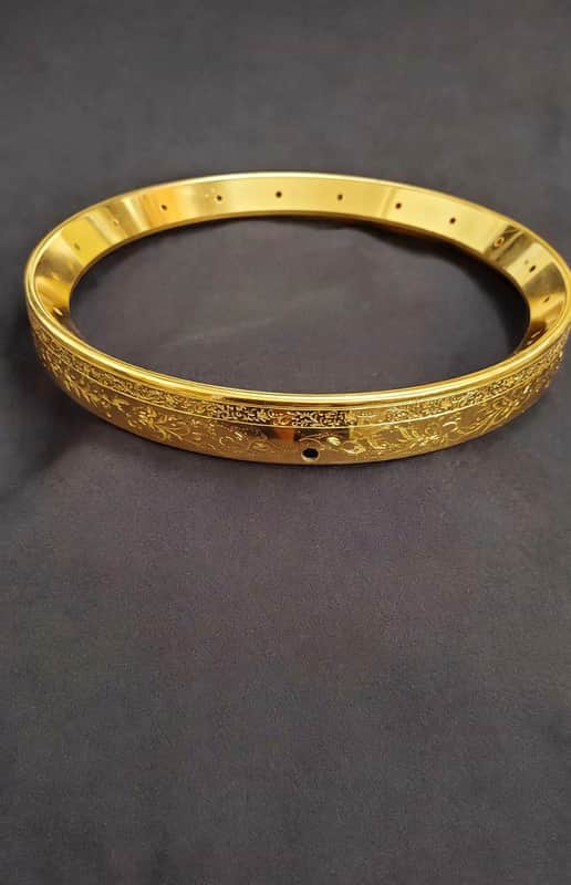 Mastertone A 11" gold plated,20 hole, flathead tone ring. - Gold image 1