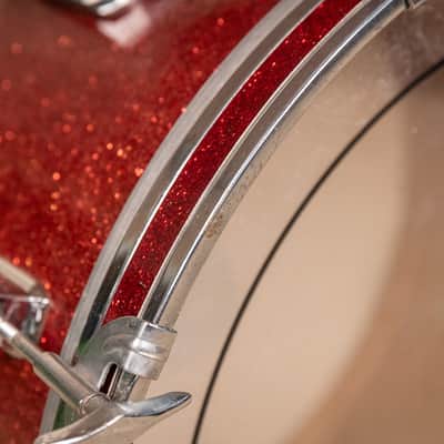 Vintage MIJ Red Sparkle Drum Set image 10