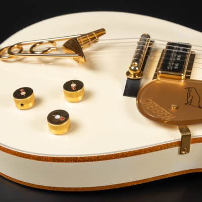 2003 Gretsch G6134 White Penguin - White | Japan Singlecut Dynasonic Pickups Ebony Fretboard w/ Hump Block Feather Motif Inlays First Production Year | OHSC image 20