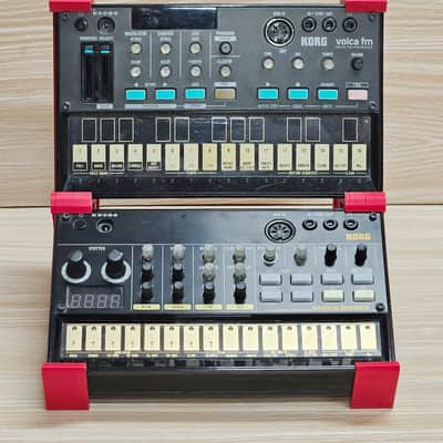 The Analog Source 2 Tier Gen 3 RED Desktop Stand for Volca Beats Bass FM Keys Nubass Loop Mix Sample Synthesizer Mixer Drum Rhythm Machine Sampler image 8