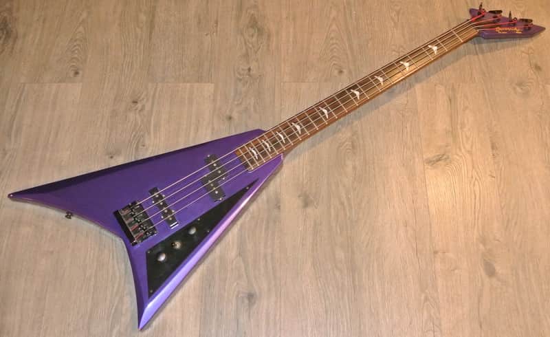 1980's Burnside by Guild The Lance V Shaped Bass with Bag- METALLIC PURPLE! image 1