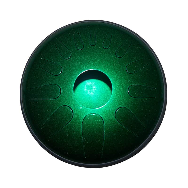 Idiopan DPD12-12S1-EGE Pro 12-Inch 12-Note Tunable Steel Tongue Drum w/Pickup, Mallets & Display Ring image 1
