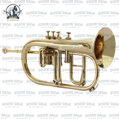 SOUND SAGA® Flugel Horn 4 Valve With All Accessories Including Mouthpiece & Case. image 2