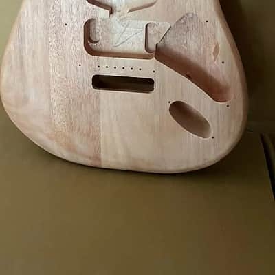 Mahogany Wood Guitar Strat Style Body image 4