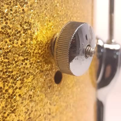 Slingerland 60s 12x15" Zoomatic Marching Snare Drum Gold Sparkle COB Brass Hoops image 7
