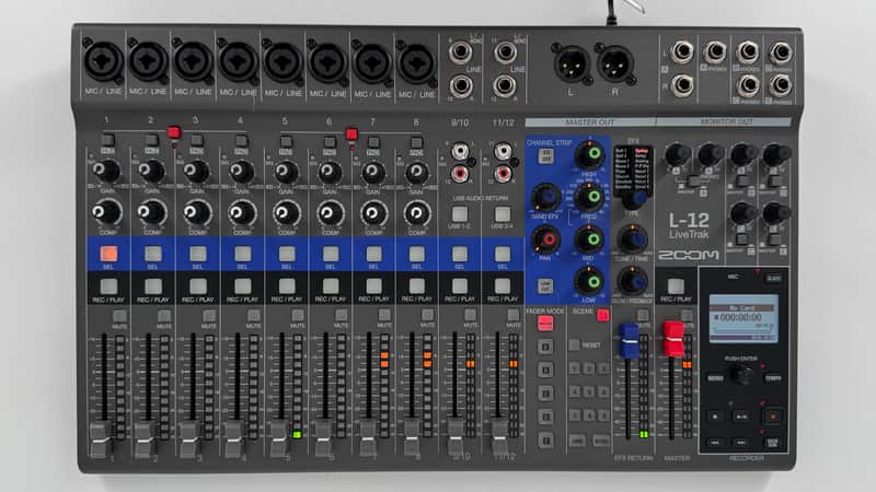 Zoom LiveTrak L-12 Digital Mixer / Recorder 2010s - Grey / Blue