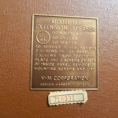 Voice of Music 168 Stereo Twin Amplifier WORKS Tube Combo Amp 8810 and AlNiCo speakers 1960 Tan Brown image 11