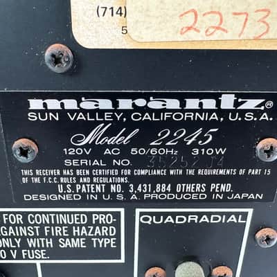 Marantz Model 2245 Stereophonic Receiver image 12