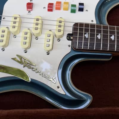 Teisco Spectrum 5 1990s Metallic Blue Made in Japan image 4