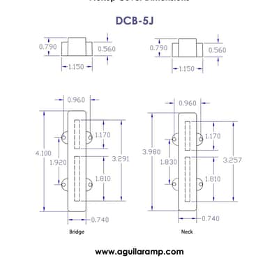 Aguilar DCB-5J Dual Ceramic Passive Jazz Style Higher Output 5-String Bass Pickup - New image 4
