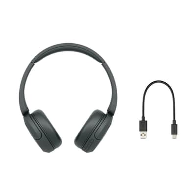 Sony Wireless Headphones with Microphone, Black with Wood Headphone Display Stand image 10