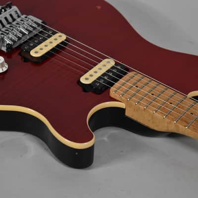 1998 Ernie Ball Music Man Axis Trans Red Flame Top Electric Guitar w/HSC image 6