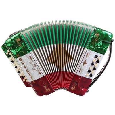 NEW Mexican Flag Rossetti Diatonic Button Accordion MM GCF Sol 34 12