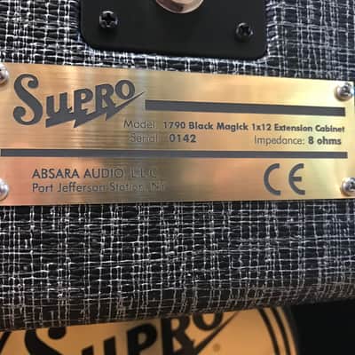 Supro 1605RH Reverb Special Head and 1790 Black Magick Extension Cabinet Stack image 14