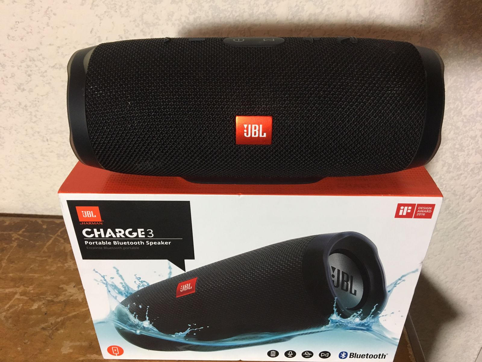 JBL CHARGE3BLK Charge 3 Waterproof Portable Bluetooth Speaker | Reverb