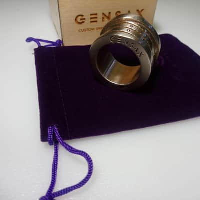 Gen Sax  Integrity - Alto Sax Large Hard Rubber Mouthpiece Metal Ring Ligature  2020 Silver Polished image 2