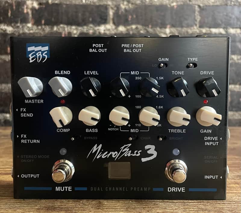 EBS MicroBass 3 2-channel Preamp Pedal (USED) image 1