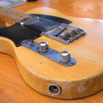 Left handed Lefty LH Fender Telecaster 1951 Butterscotch-The First One EVER Made WATCH THE VIDEO image 5