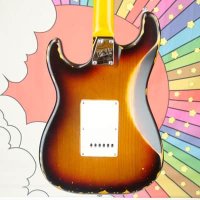 Used ESP LTD ST-203 Electric Guitar, Rosewood Fretboard, Distressed 3-Tone Sunburst image 5