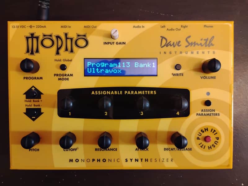 Dave Smith Instruments Mopho Desktop Monophonic Synthesizer 2008 - 2016 - Yellow image 1