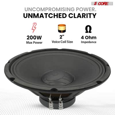 5 Core 12 Inch Guitar Speaker 200W 4 Ohm Amp Cabinet Replacement Amplifier Woofer image 3