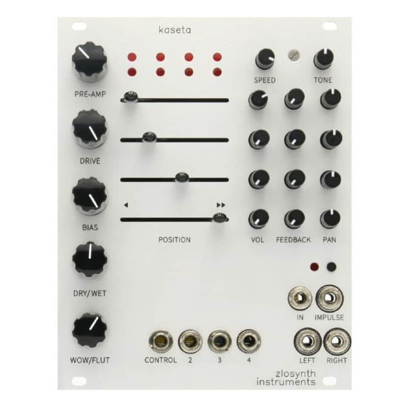 Zlosynth Kaseta Saturating Tape Delay & Feedback Sculptor Module (silver) image 1