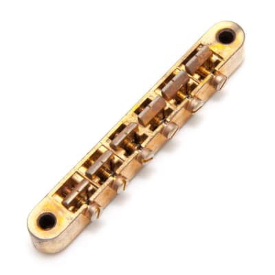Faber ABRH-59 Vintage ABR-1 Tune-o-matic Bridge (Aged/Relic Gold, Plated Brass Saddles)