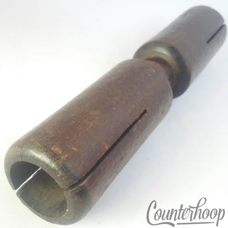 *Ludwig Wood Block Double-Toned Cylindrical 1-Ply Solid Mahogany Vintage 1920s* image 1