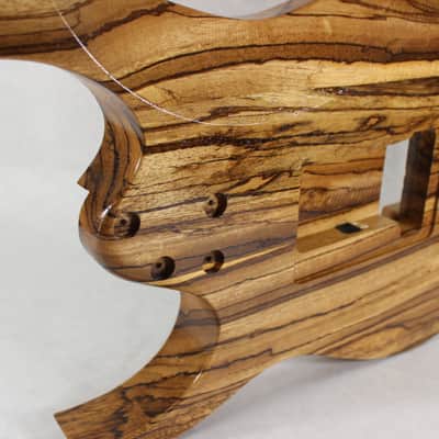 Finished Zebrawood RG Guitar body fits Ibanez(tm) 6 string AANJ RG and Jem Necks J1398 image 7