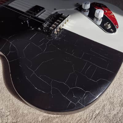 Jon's SG-Cruellacaster Black/White/Gold Sparkle with Gold Foil Pickup image 8