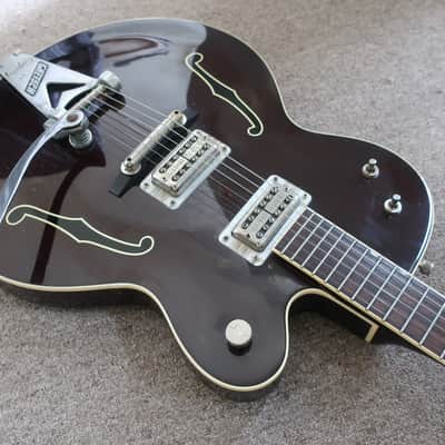 Vintage 1998 Gretsch Tennessee Rose G6119-1962FT Walnut w/ FilterTron Pickups, Bigsby & Case Very Dark Stain Near Black! image 6