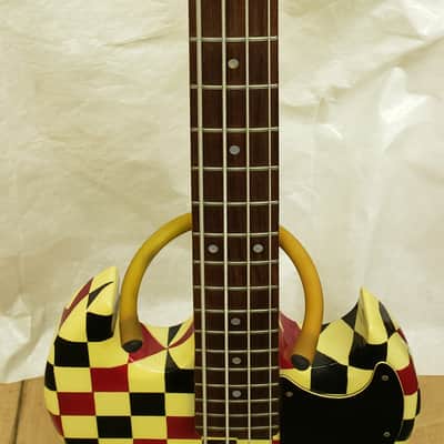1974 Gibson EB-0 Electric Bass -- Checker Finish, Signed by Chubby Checker image 5